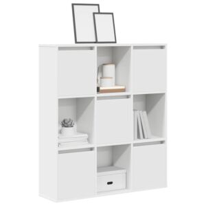 Pood24 raamatualus, valge, 89x24x101,5 cm, tehispuit
