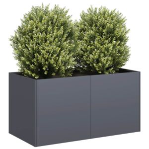 Pood24 taimekast, antratsiithall, 80x40x40 cm, külmvalts teras