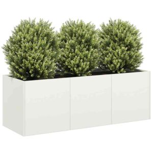 Pood24 taimekast, valge, 120x40x40 cm, külmvalts teras