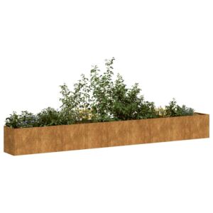 Pood24 taimekast, rooste, 360x40x40 cm, ilmastikukindel teras