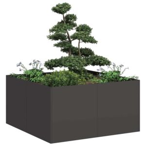 Pood24 taimekast, must, 80x80x40 cm, külmvaltsitud teras
