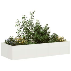 Pood24 taimekast valge 200x80x40 cm, teras