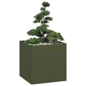 Pood24 aia taimekast, oliiviroheline, 80x80x80 cm, teras