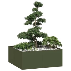 Pood24 aia taimekast, oliiviroheline, 100x100x40 cm, teras