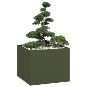 Pood24 aia taimekast, oliiviroheline, 100x100x80 cm, teras