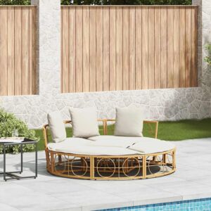 Pood24 Outdoor Lounge Voodi ilma polürotangist baldahhiinita