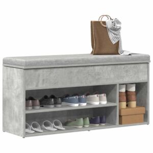 Pood24 jalatsipink, betoonhall, 102x30,5x45 cm, tehispuit