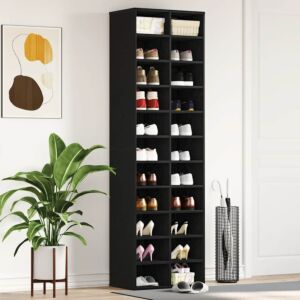 Pood24 Kingakapp Must tamm 54x34x183 cm Engineered Wood