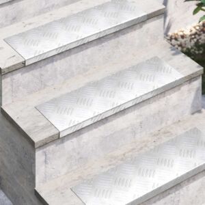Pood24 Ruudulised Plaadid 15 pcs Hõbedane 60 x 18 cm Alumiinium