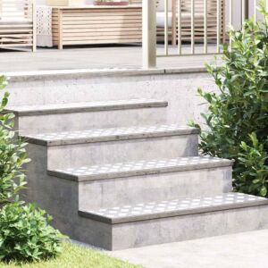 Pood24 Ruudulised Plaadid 4 pcs Hõbedane 100 x 25 cm Alumiinium