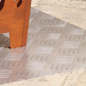 Pood24 Ruudulised Plaadid 2 pcs Hõbedane 80 x 40 cm Alumiinium