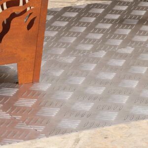Pood24 Ruudulised Plaadid 4 pcs Hõbedane 100 x 50 cm Alumiinium