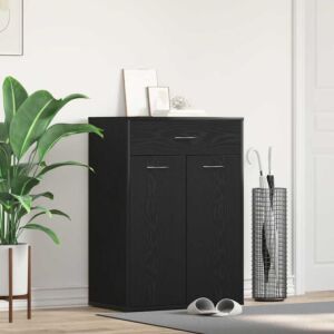 Pood24 Kingariiul sahtliga uksega Must tamm 60 x 35 x 84 cm Tehispuit