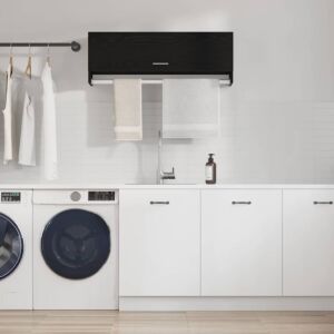 Pood24 Garderoobikapp ladustamisega Must 100 x 32.5 x 35 cm Tehispuit