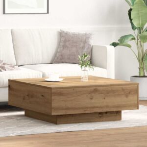 Pood24 Kohvilaud käsitöötamm 80 x 80 x 31 cm Tehispuit