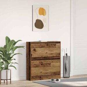 Pood24 Jalanõude kapp uksega Vana puit 80 x 21 x 87.5 cm Tehispuit