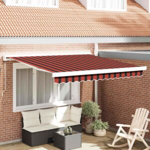 Pood24 Käigukohandatav varikatus Oranž ja pruun 350 x 250 cm
