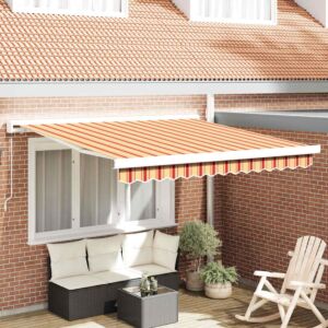 Pood24 Käigukohandatav varikatus Kollane, Oranž 350 x 250 cm