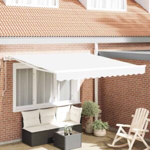 Pood24 Käigukohandatav varikatus 350 x 250 cm Valge