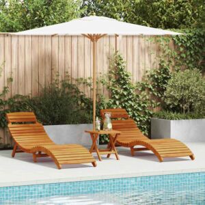 Pood24 Lamamistool 2-isik 3 pcs Pruun 40 x 40 x 40cm Akaatsiapuit