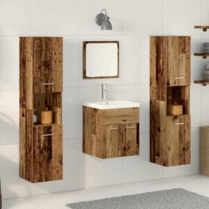 Pood24 Vannitoa mööbleset 4 pcs Vana puit 41 x 38.5 x 46 cm Tehispuit