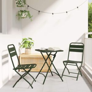 Pood24 Aia kokkupandav tool 2 pcs Roheline 55 x 56.5 x 91cm Teras