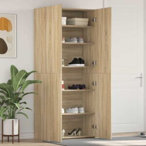 Pood24 Jalatsikapp Sonoma tamme 80x35,5x180 cm Tehispuit