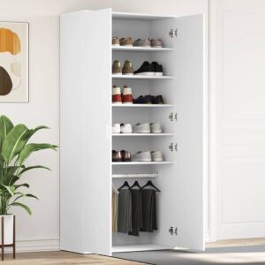 Pood24 Kingakapp Valge 80x39x180 cm Tehispuit
