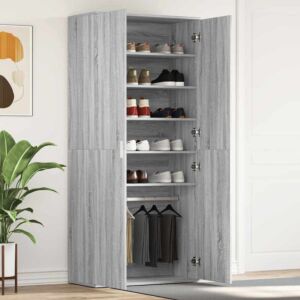 Pood24 Jalanõude kapp Hall Sonoma 80x39x180 cm Tehispuit