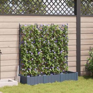 Pood24 Aianduk trellisega 3 pcs Helehall 120 x 40 x 125.5 cm PP
