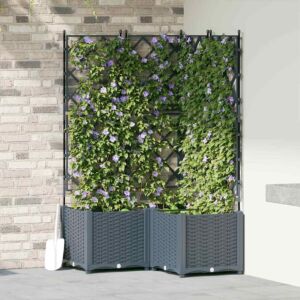 Pood24 Aianduk trellisega 3 pcs Helehall 80 x 80 x 143 cm PP