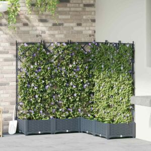 Pood24 Aianduk trellisega 5 pcs Helehall 120 x 120 x 125.5 cm PP