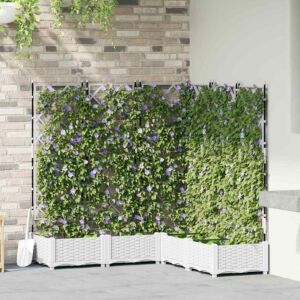 Pood24 Aianduk trellisega 5 pcs Valge 120 x 120 x 125.5 cm PP