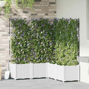 Pood24 Aianduk trellisega 5 pcs Valge 120 x 120 x 143 cm PP