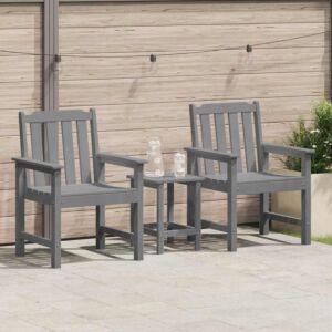 Pood24 Aia söögitool padjaga 2 pcs Helehall 65.5 x 59 x 88cm HDPE