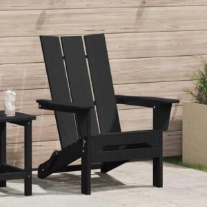 Pood24 Kokkupandav Adirondacki tool Must 74.5 x 80.5 x 90cm HDPE