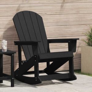 Pood24 Adirondack kiiktool Must 73.5 x 92 x 90cm HDPE