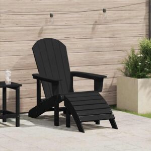 Pood24 Adirondack tool padjaga Must 74 x 82 x 92cm HDPE