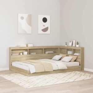 Pood24 Hoiustamispeatoe riiuliga peaga Sonoma tamm 120 cm Tehispuit