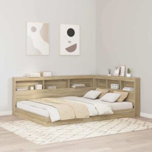 Pood24 Hoiustamispeatoe riiuliga peaga Sonoma tamm 135 cm Tehispuit