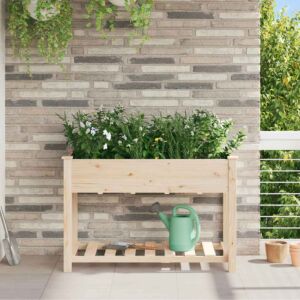 Pood24 Aia istutuspot riiuliga Beež 115 x 59 x 76.5 cm Tugev kuusepuu