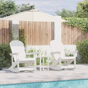 Pood24 Adirondack Rocking Toolid 2 pcs Valge HDPE