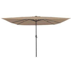 Pood24 Aedapara Taupe ja Must 295 x 295 x 245 cm Polüester ja teras