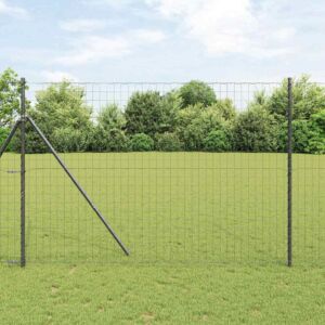 Pood24 Euroopa aed Must 1.6 x 10 m PVC-kaetud raud