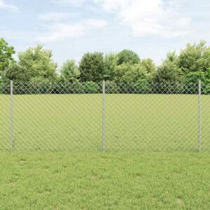 Pood24 aianduse komplekt 22 U-postiga hõbedane 0,8x25 m teras