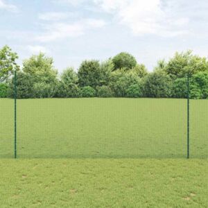 Pood24 keevitatud traadi aed 5 U-posti ja roheliseks 1.6x10 m terasest