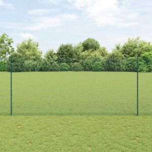 Pood24 keevitatud traadi aed 11 U posti Roheline 1.4x25 m teras