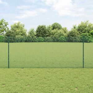 Pood24 keermestatud trellise tara koos 22 U-postiga, Roheline 1x50 m Teras