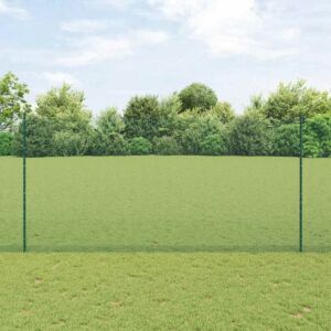 Pood24 keevitatud traadi aed 22 U-postiga Roheline 1.5x50 m Teras