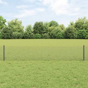 Pood24 keevitatud traadi aed 44 U-postiga Hall 0.4x100 m Teras